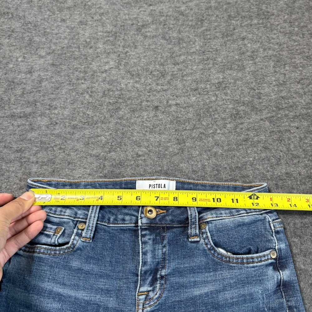 Pistola Women Skinny Jeans Size 26 Medium Wash Distressed Raw Hem P6730MTW-NFR - Picture 8 of 11